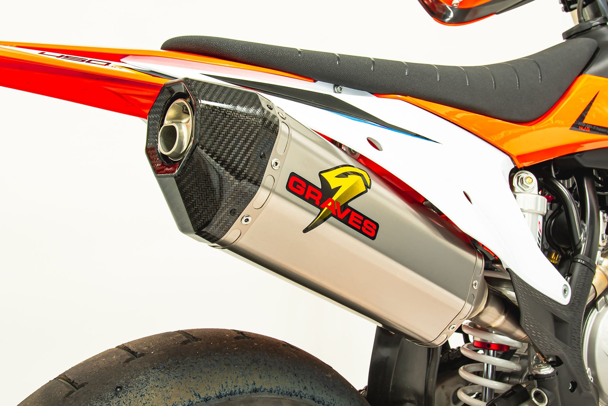 KTM - Husqvarna - Gas Gas Titanium Slip-on Exhaust - Carbon End Cap