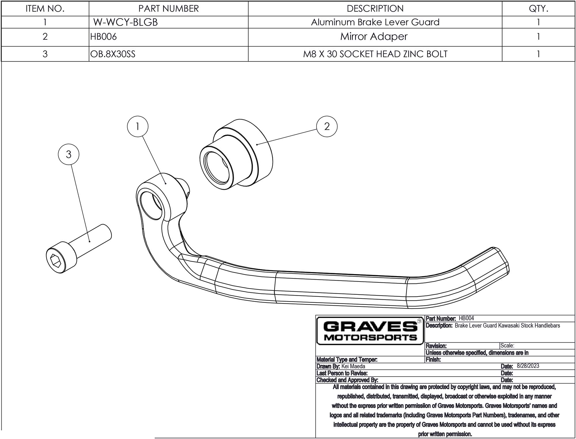 Kawasaki Brake Lever Guard