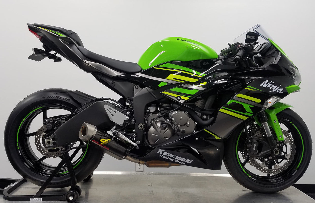 Kawasaki ZX-6R Cat-Back Slip-on Carbon Exhaust