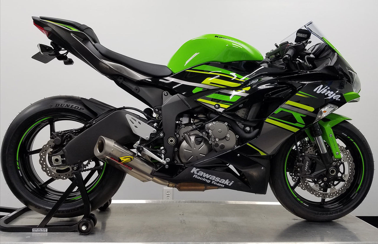 Kawasaki ZX-6R Cat-Back Slip-on Titanium Exhaust