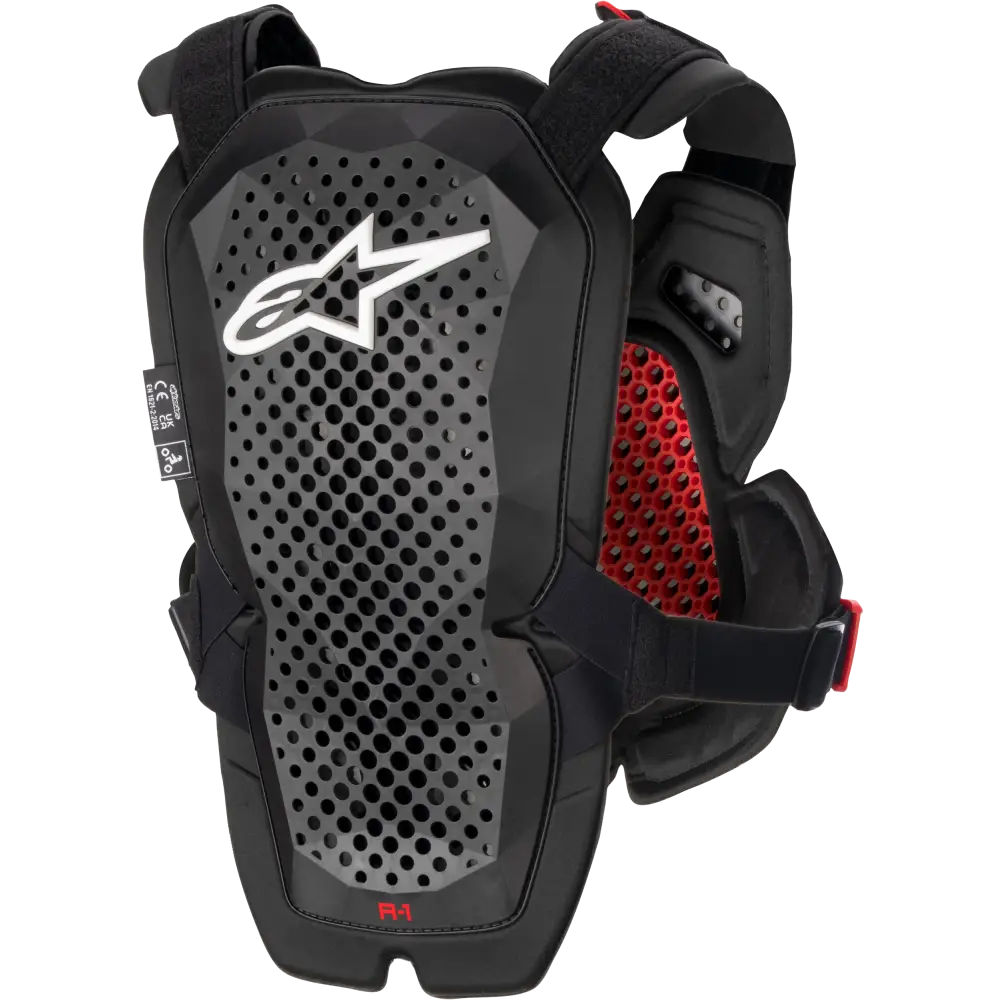 A 1 Chest Protector Anthracite/Black/Red  Md/Lg