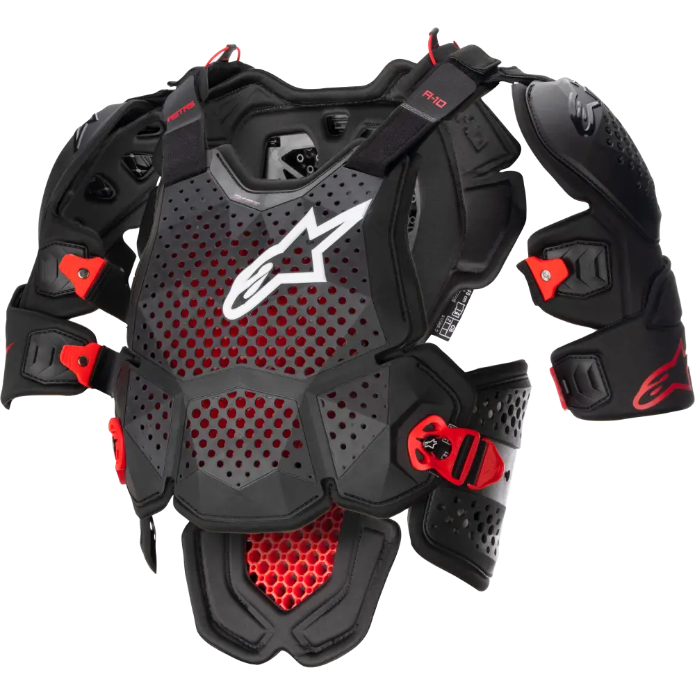 A 10 V2 Full Chest Protector Anthracite/Black/Red Xs/Sm
