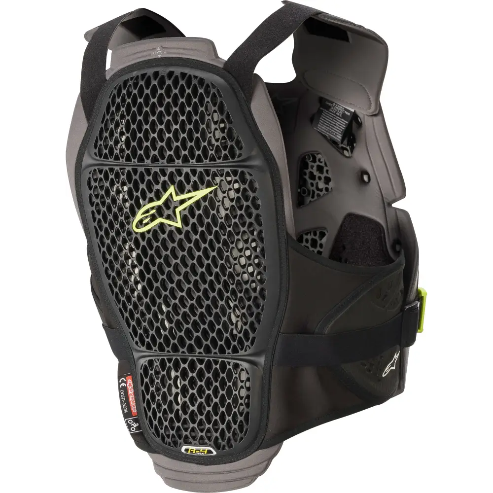 A 4 Max Chest Protector Blk/Anth/Fluo Ylw Xs/Sm