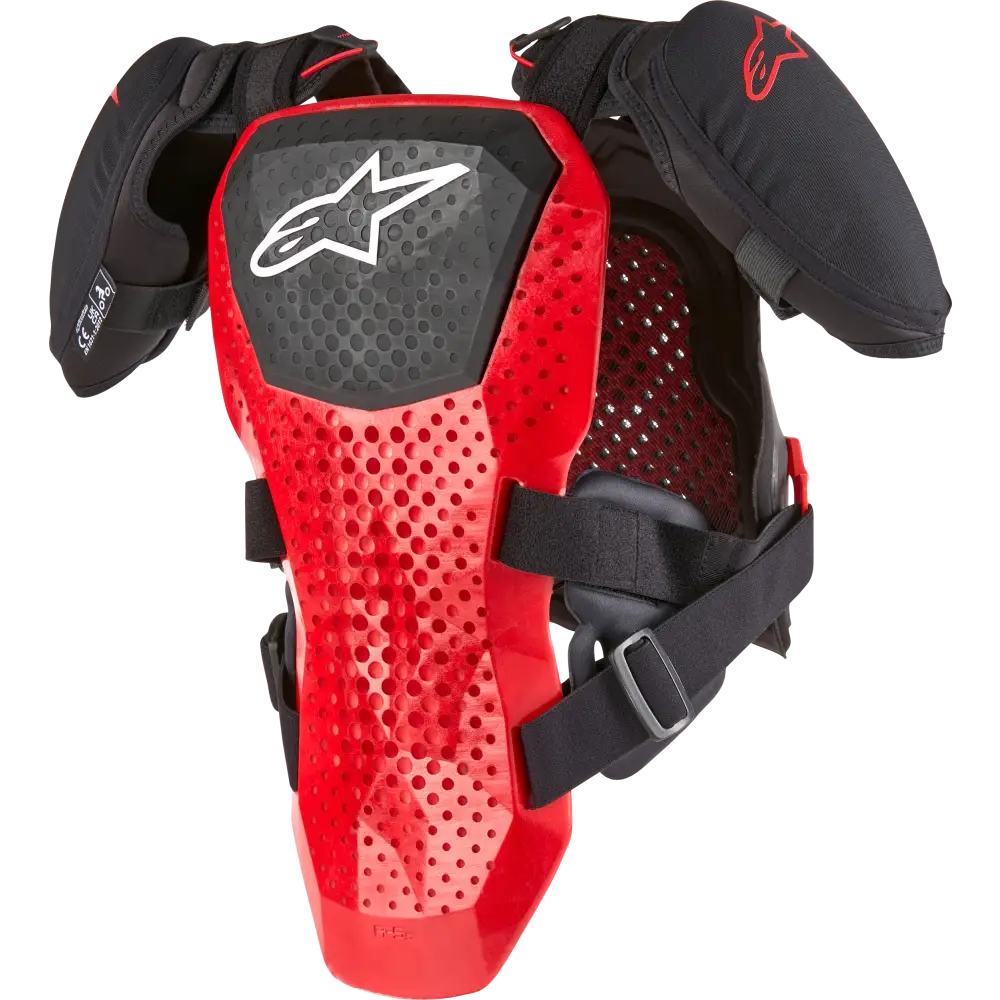 A 5 S Youth Chest Protector Black/White/Red Lg/Xl