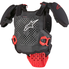 A 5 S Youth Chest Protector Black/White/Red Sm/Md