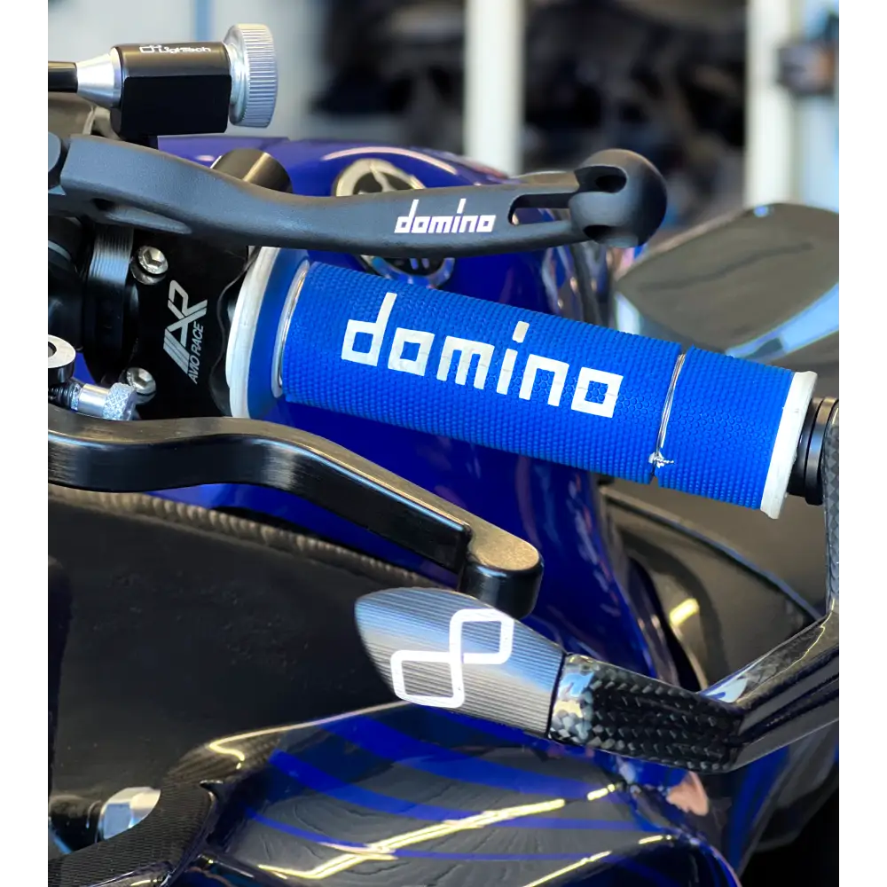 A450 Road Racing Grips Blue/White Pair