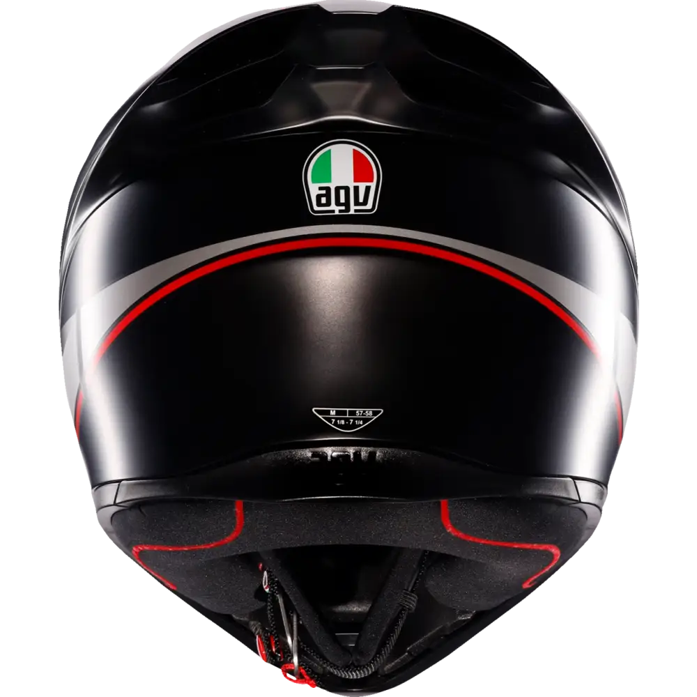 AGV K1 S Helmet - Lap - Matte Black/Gray/Red - Large 2118394003-034-L