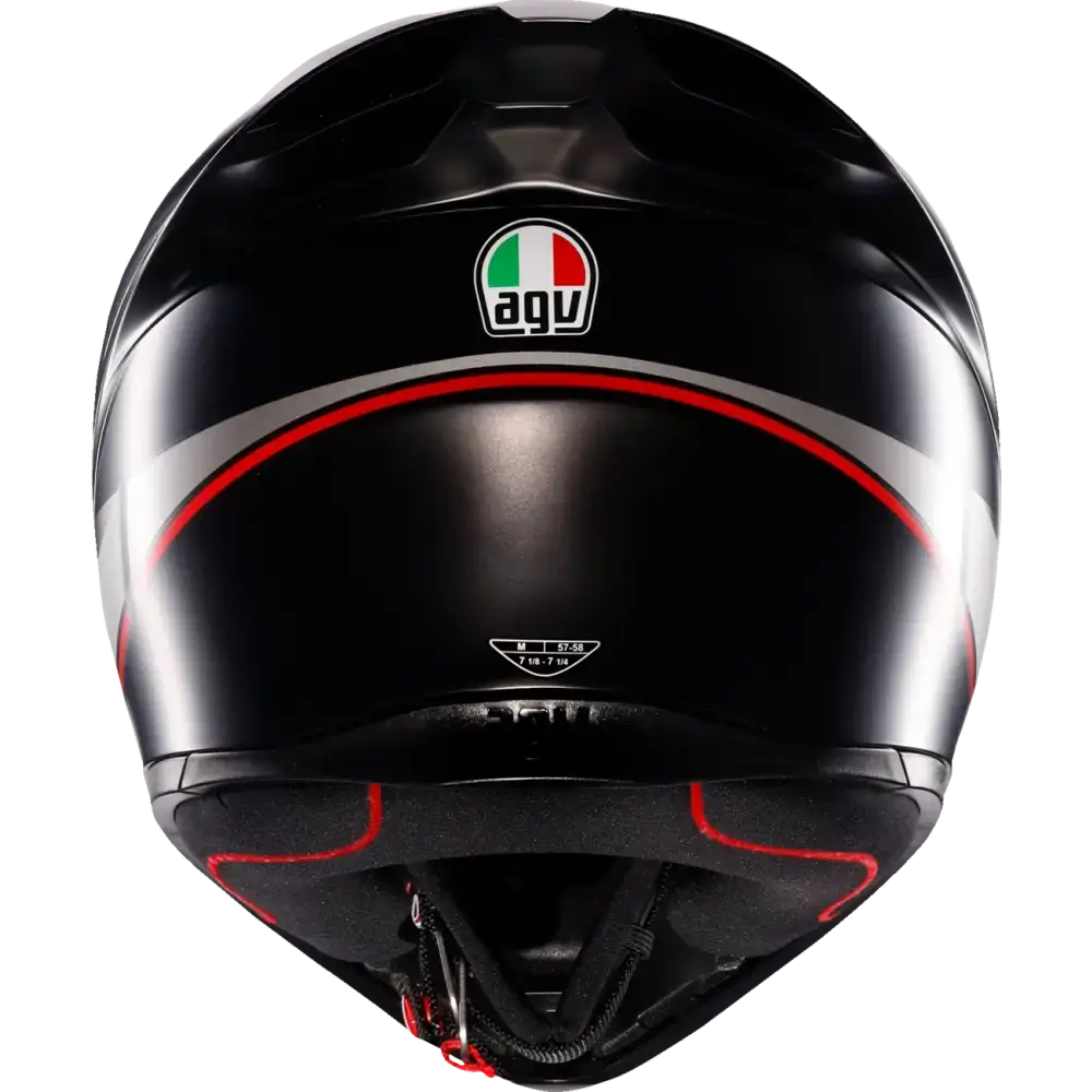 AGV K1 S Helmet - Lap - Matte Black/Gray/Red - Small 2118394003-034-S