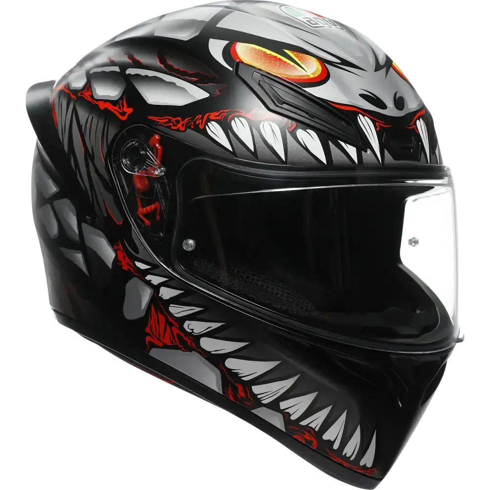AGV K1 S Helmet - Lyzard - Matte Black/Gray/Red - Small 2118394003-044-S