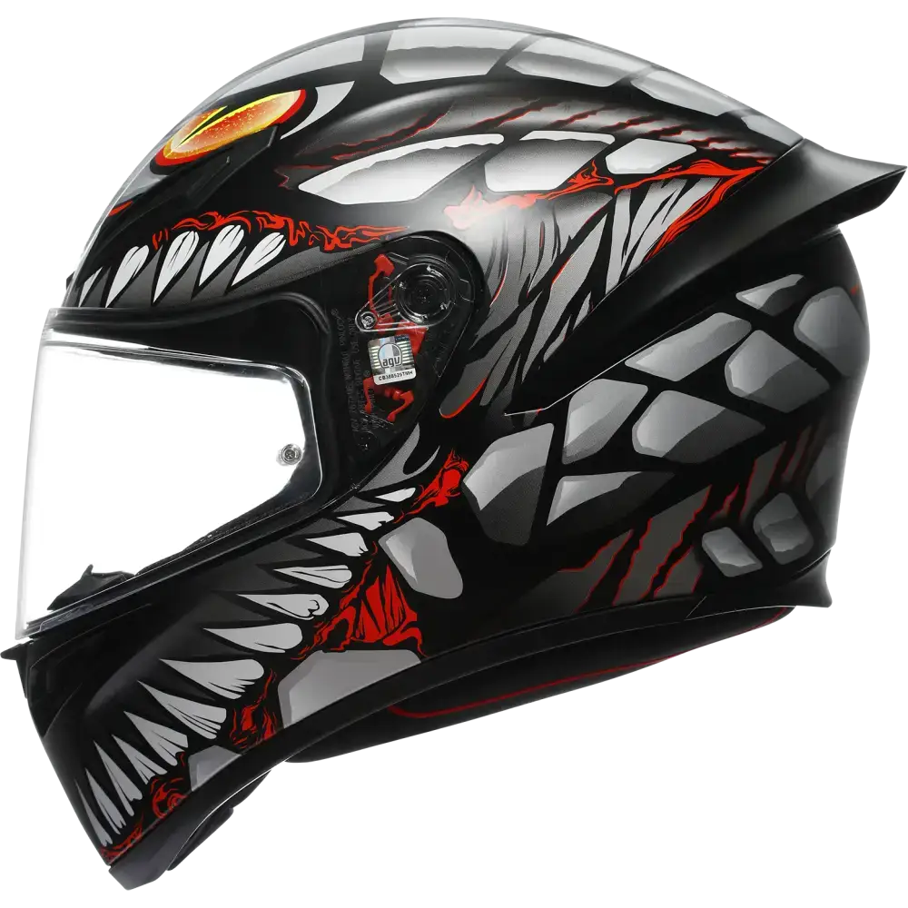 AGV K1 S Helmet - Lyzard - Matte Black/Gray/Red - Small 2118394003-044-S