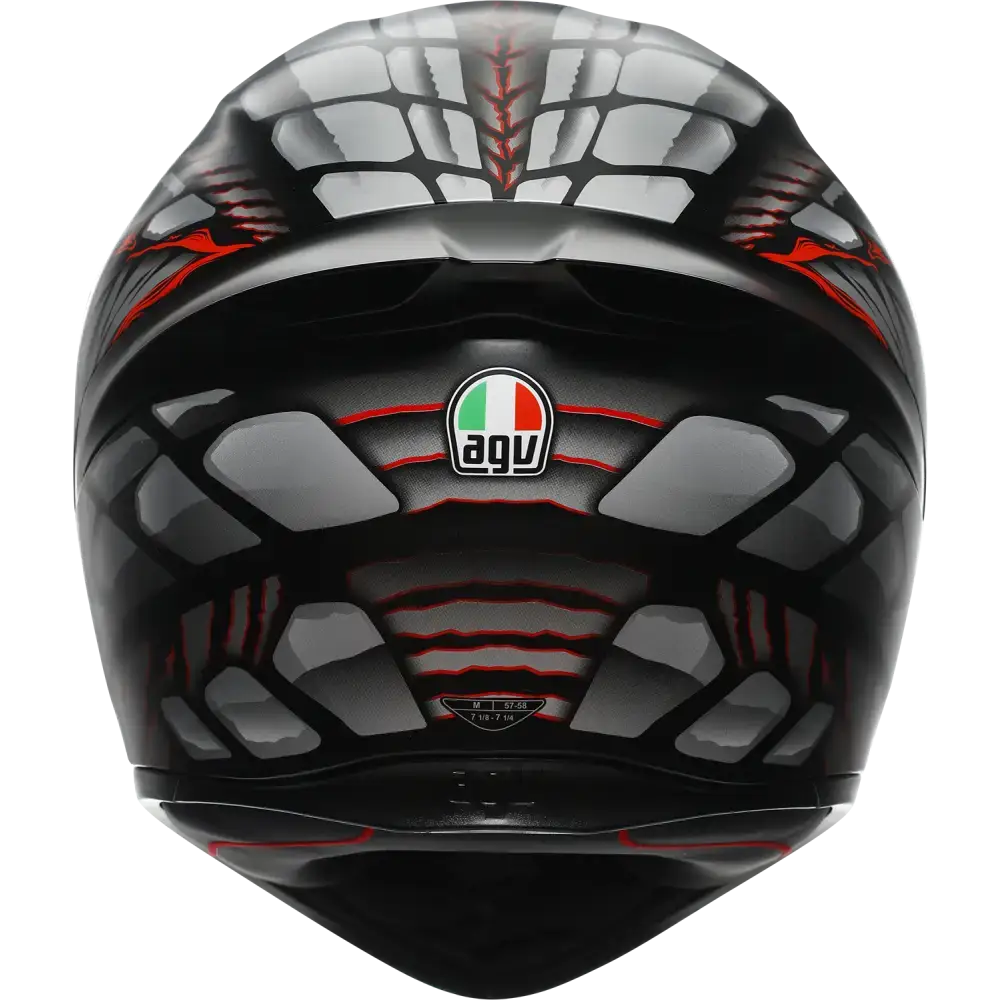 AGV K1 S Helmet - Lyzard - Matte Black/Gray/Red - Small 2118394003-044-S