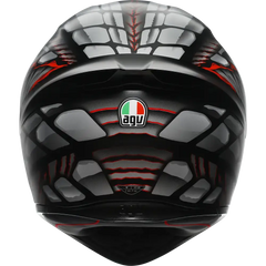 AGV K1 S Helmet - Lyzard - Matte Black/Gray/Red - Small 2118394003-044-S