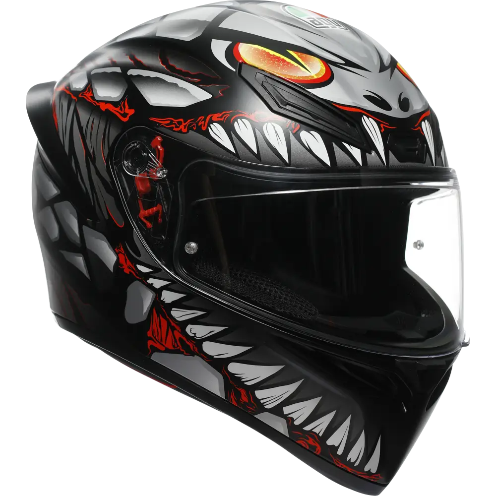 AGV K1 S Helmet - Lyzard - Matte Black/Gray/Red - Small 2118394003-044-S
