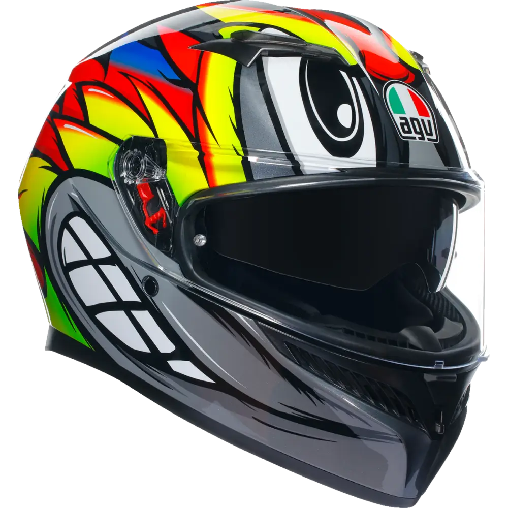 AGV K3 Helmet - Birdy 2.0 - Gray/Yellow/Red - Medium 2118381004012M