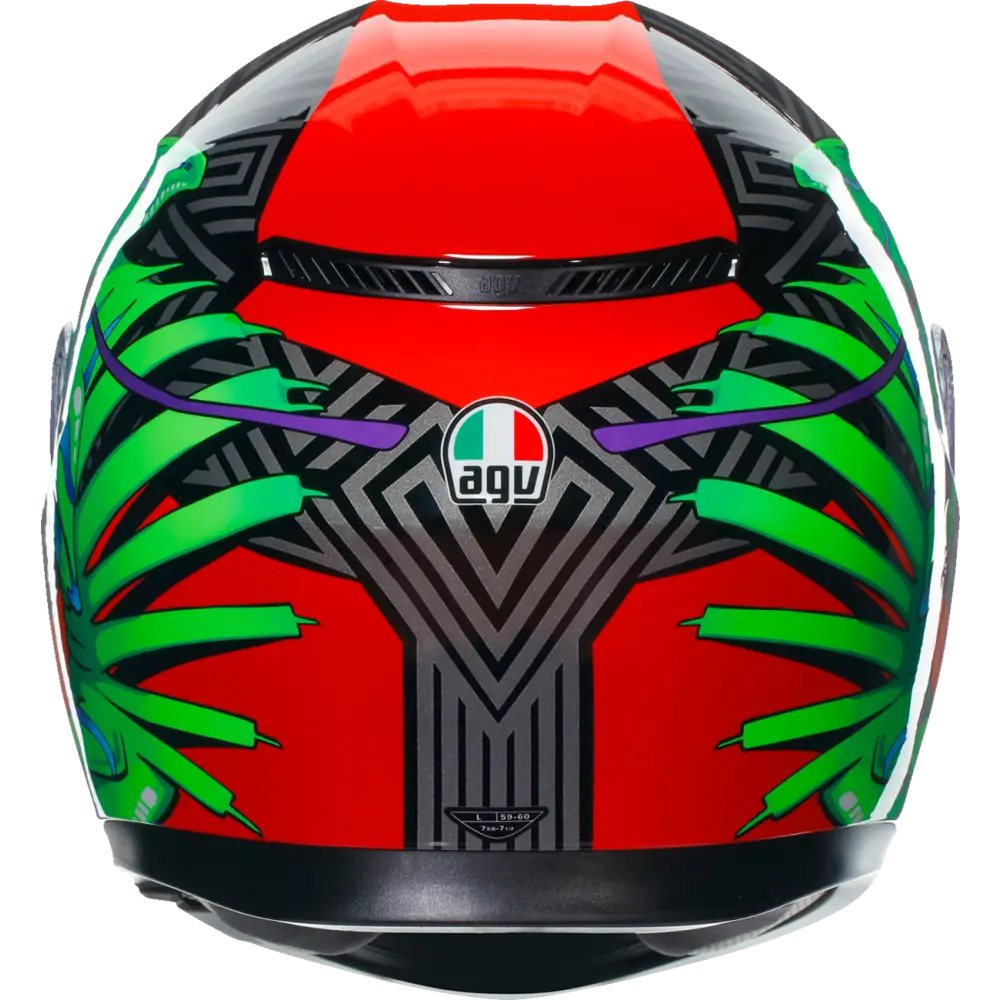 AGV K3 Helmet - Kamaleon - Black/Red/Green - Agv Helmets