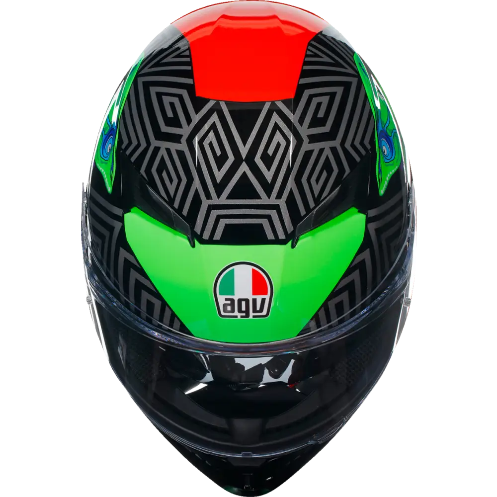 AGV K3 Helmet - Kamaleon - Black/Red/Green - Agv Helmets