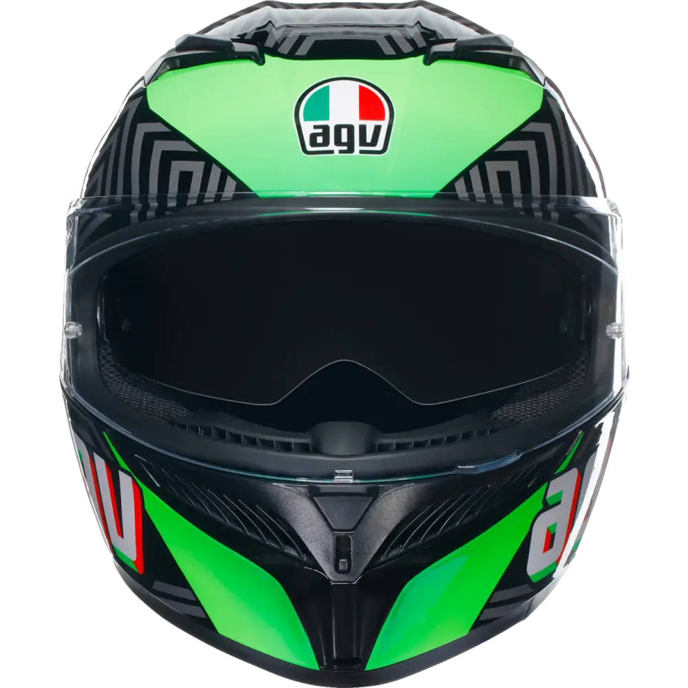 AGV K3 Helmet - Kamaleon - Black/Red/Green - Agv Helmets