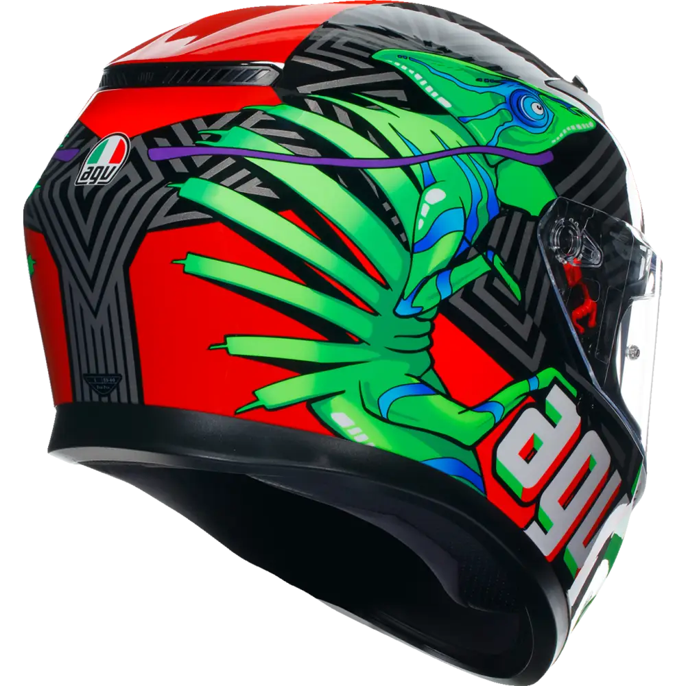 AGV K3 Helmet - Kamaleon - Black/Red/Green - Agv Helmets