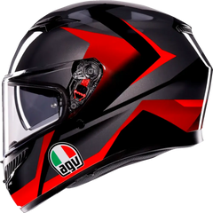 AGV K3 Helmet - Striga - Black/Gray/Red - Large 2118381004-018-L