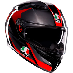 AGV K3 Helmet - Striga - Black/Gray/Red - Large 2118381004-018-L