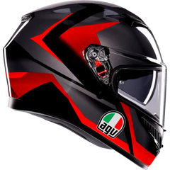 AGV K3 Helmet - Striga - Black/Gray/Red - Large 2118381004-018-L