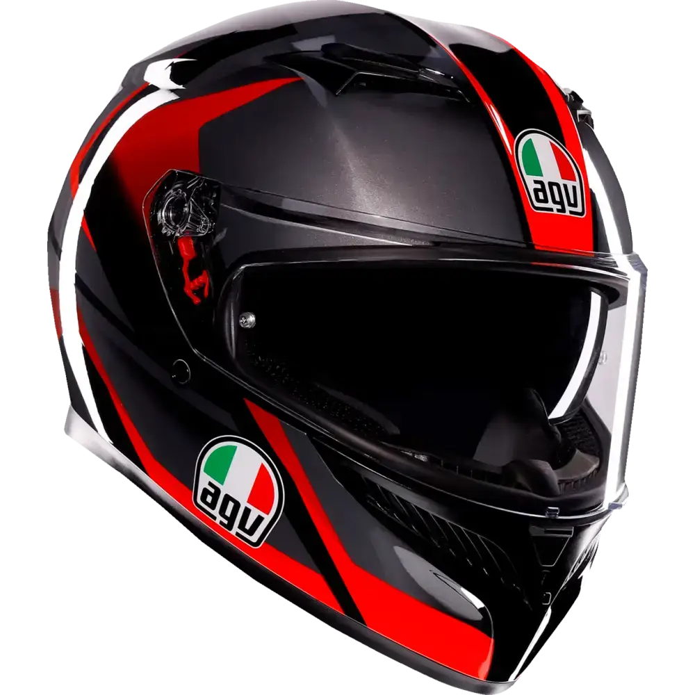 AGV K3 Helmet - Striga - Black/Gray/Red - Small 2118381004-018-S