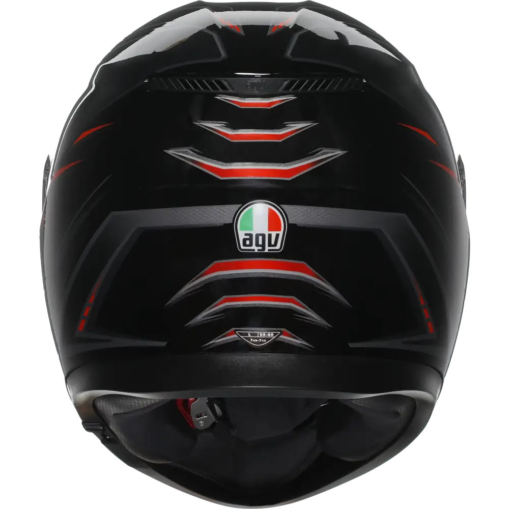 AGV K3 Helmet - Syth - Black/Red - Small 2118381004-021-S