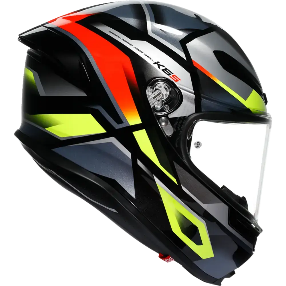 AGV K6 S Helmet - Erazer - Black/Red/Yellow Fluo - Small 2118395002-026-S