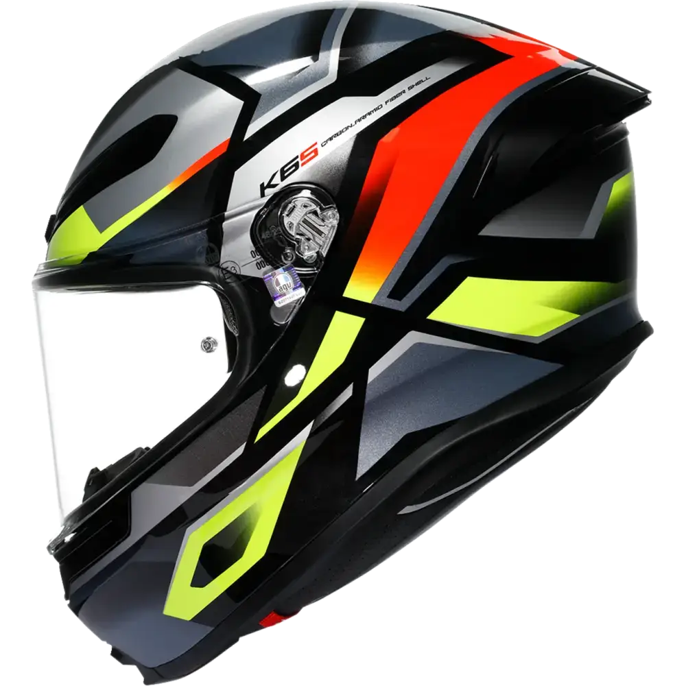 AGV K6 S Helmet - Erazer - Black/Red/Yellow Fluo - Small 2118395002-026-S