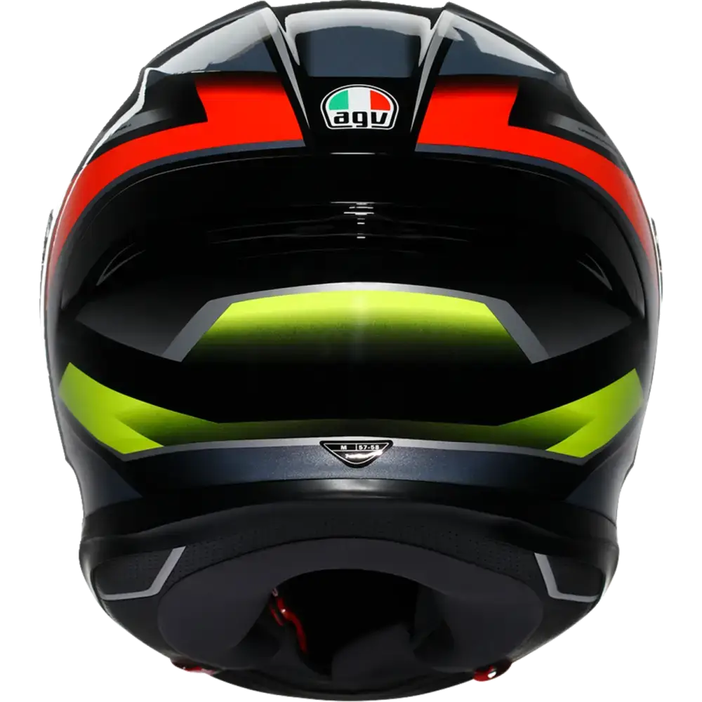 AGV K6 S Helmet - Erazer - Black/Red/Yellow Fluo - Small 2118395002-026-S