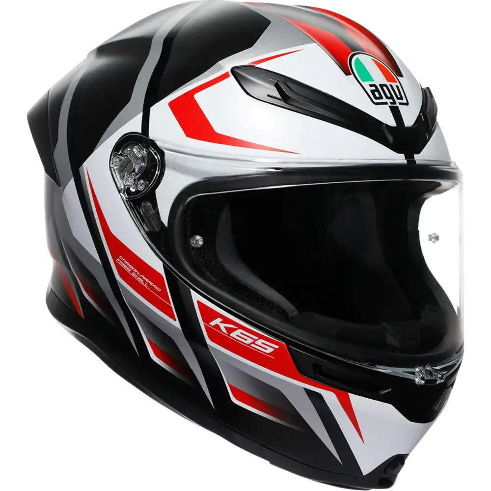 AGV K6 S Helmet - Karve - Matte Black/White/Red - Small 2118395002-025-S