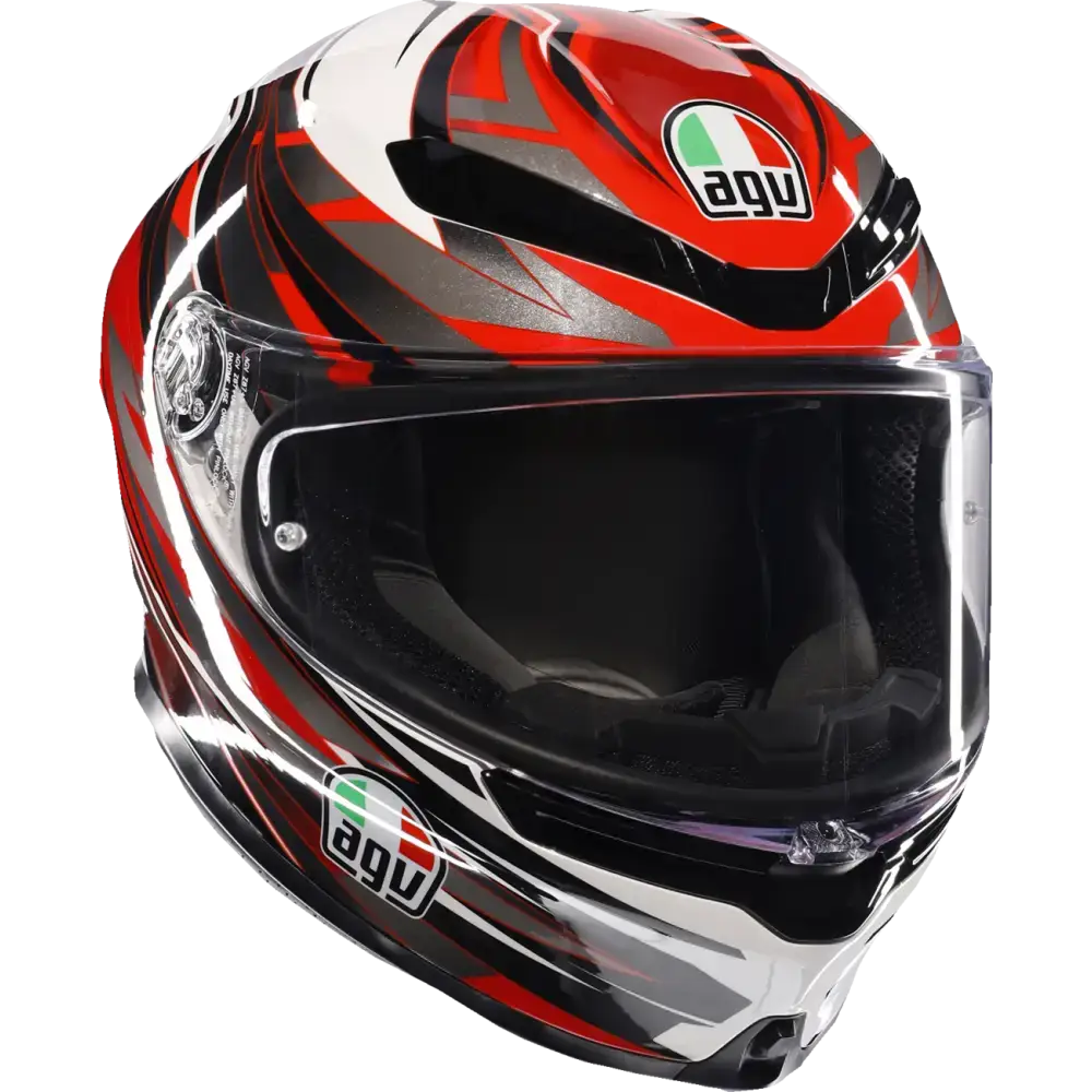 AGV K6 S Helmet - Reeval - White/Red/Gray - Small 2118395002-023-S