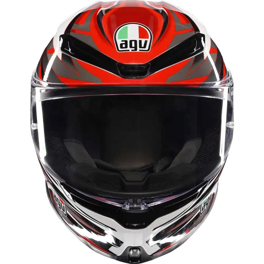 AGV K6 S Helmet - Reeval - White/Red/Gray - Small 2118395002-023-S