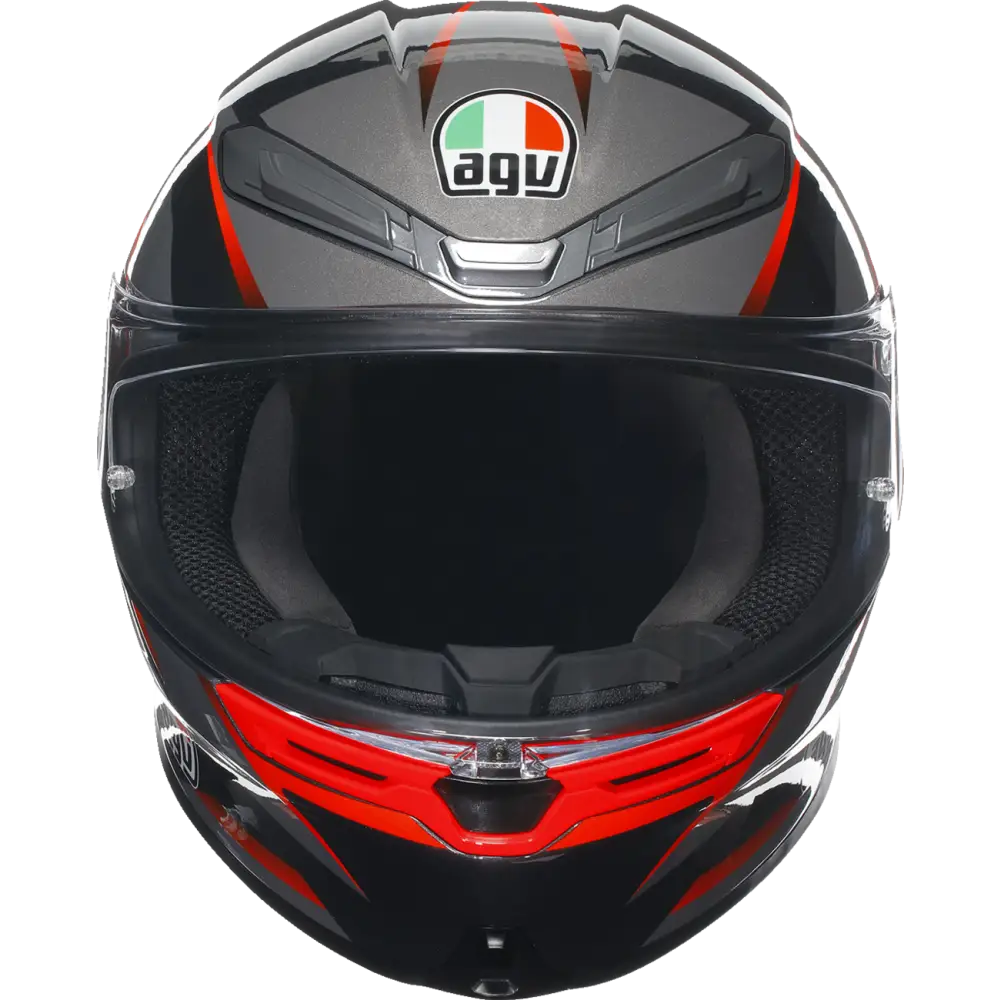 AGV K6 S Helmet - Slashcut - Black/Gray/Red