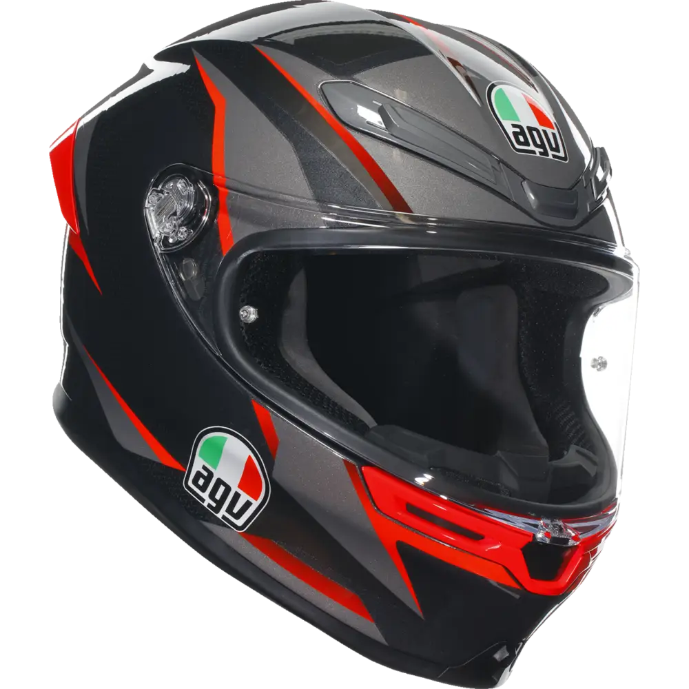 AGV K6 S Helmet - Slashcut - Black/Gray/Red - 2XL