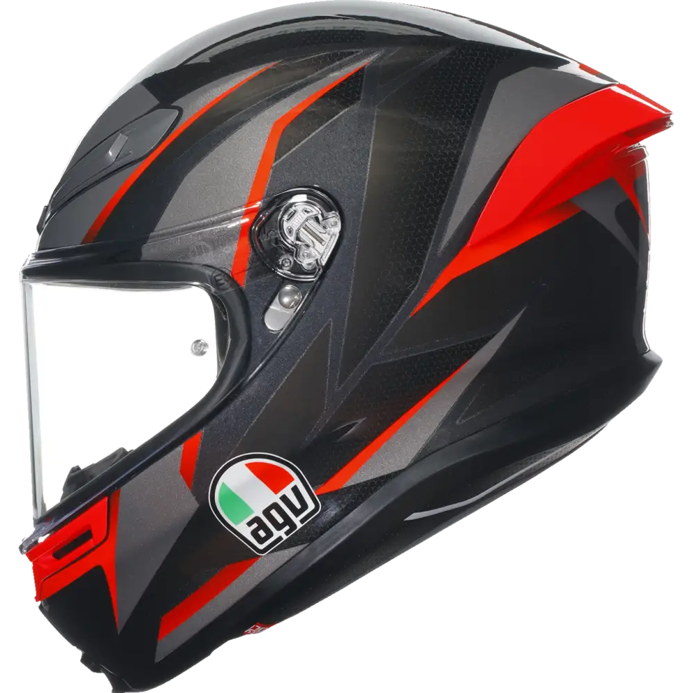 AGV K6 S Helmet - Slashcut - Black/Gray/Red