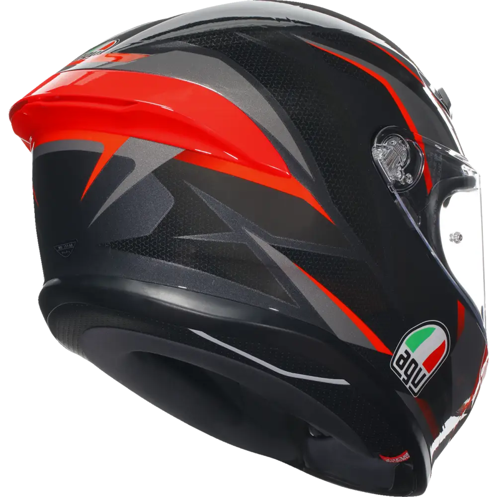 AGV K6 S Helmet - Slashcut - Black/Gray/Red