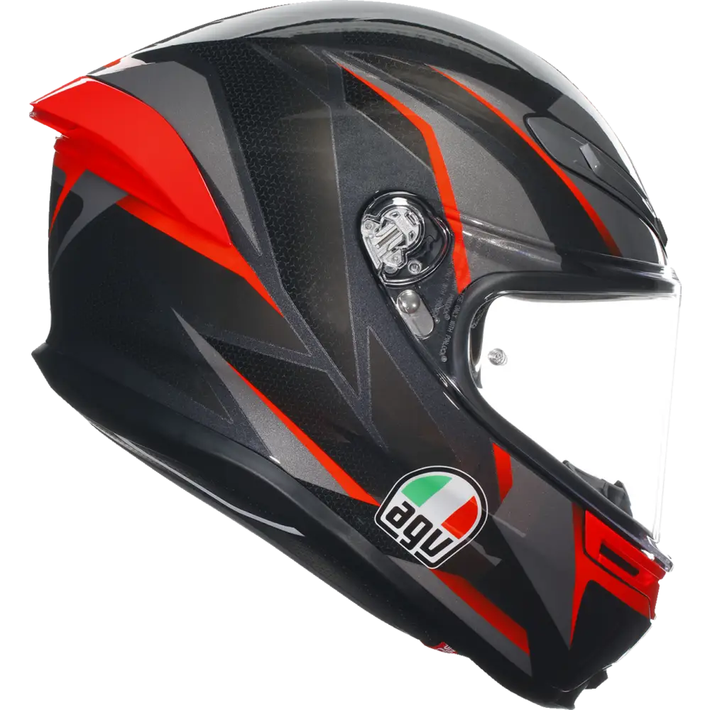 AGV K6 S Helmet - Slashcut - Black/Gray/Red