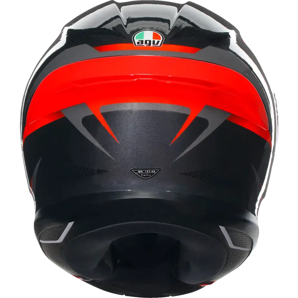 AGV K6 S Helmet - Slashcut - Black/Gray/Red - Small 2118395002014S