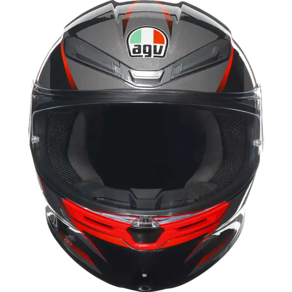 AGV K6 S Helmet - Slashcut - Black/Gray/Red - Small 2118395002014S