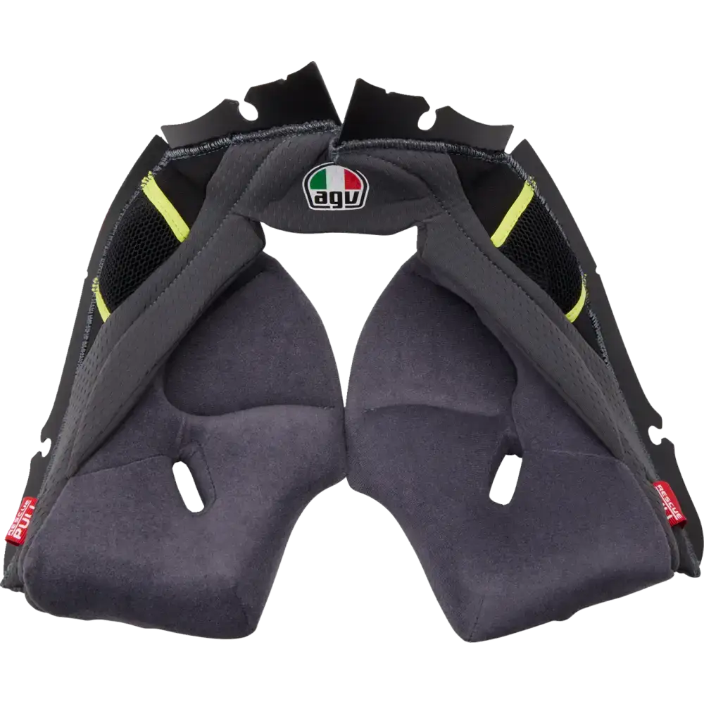 AGV Pista GP RR Cheek Pads - Gray/Yellow - Small 2018500056499S
