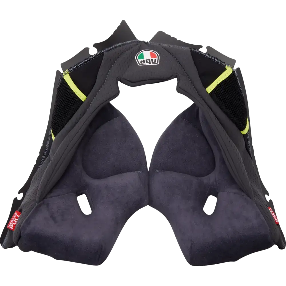 AGV Pista GP RR Cheek Pads - Gray/Yellow - Large 2018500056499L