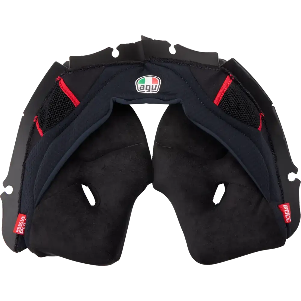 AGV Pista GP RR Cheek Pads - Black/Red - Large 20KIT60301001LG