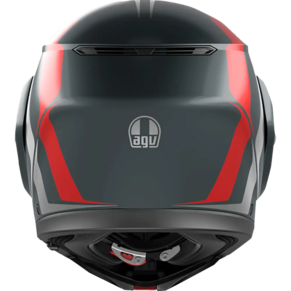 AGV Streetmodular Helmet - Resia - Matte Gray/Silver/Red