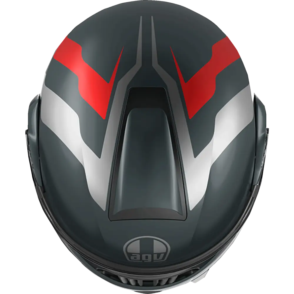 AGV Streetmodular Helmet - Resia - Matte Gray/Silver/Red