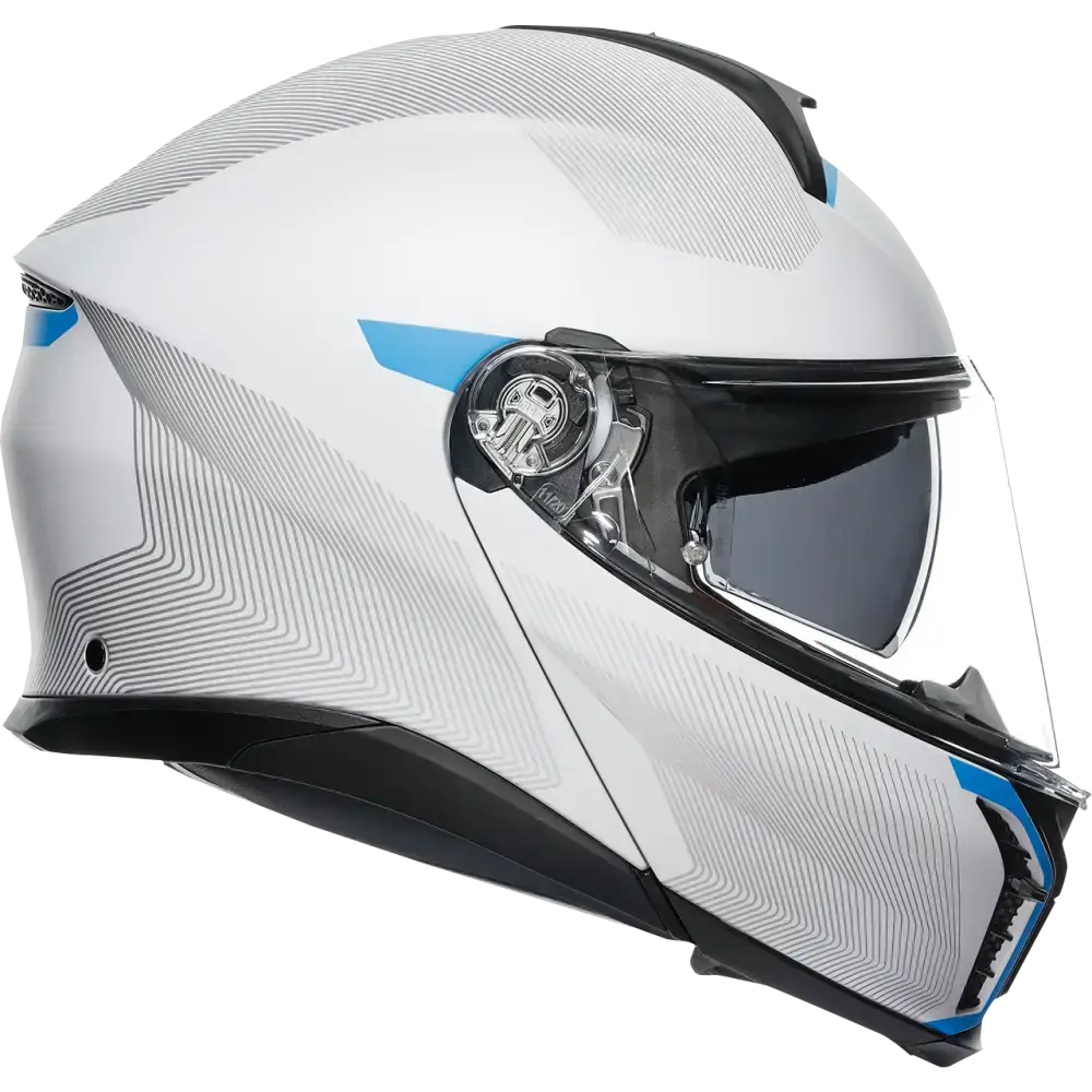 AGV Tourmodular Helmet - Frequency - Light Gray/Blue - 2XL 211251F2OY00616