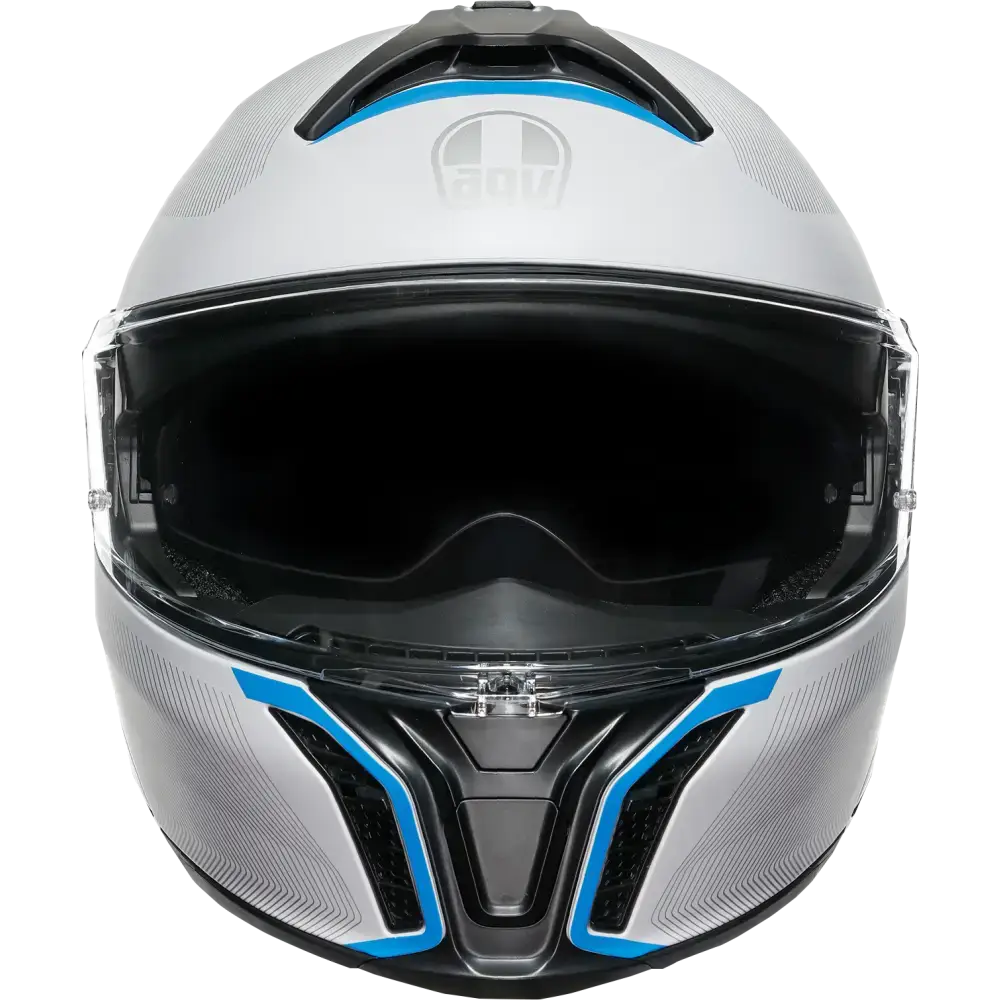 AGV Tourmodular Helmet - Frequency - Light Gray/Blue - 2XL 211251F2OY00616