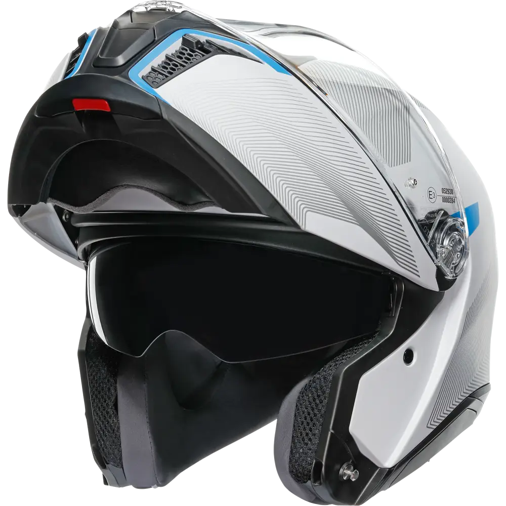 AGV Tourmodular Helmet - Frequency - Light Gray/Blue - 2XL 211251F2OY00616