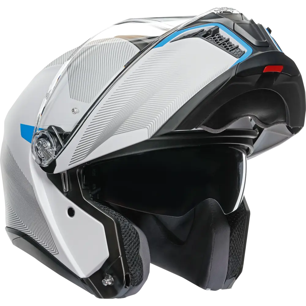 AGV Tourmodular Helmet - Frequency - Light Gray/Blue - 2XL 211251F2OY00616