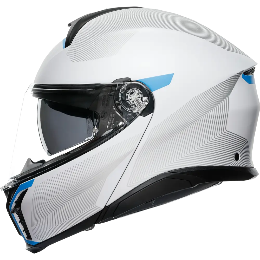 AGV Tourmodular Helmet - Frequency - Light Gray/Blue - 2XL 211251F2OY00616